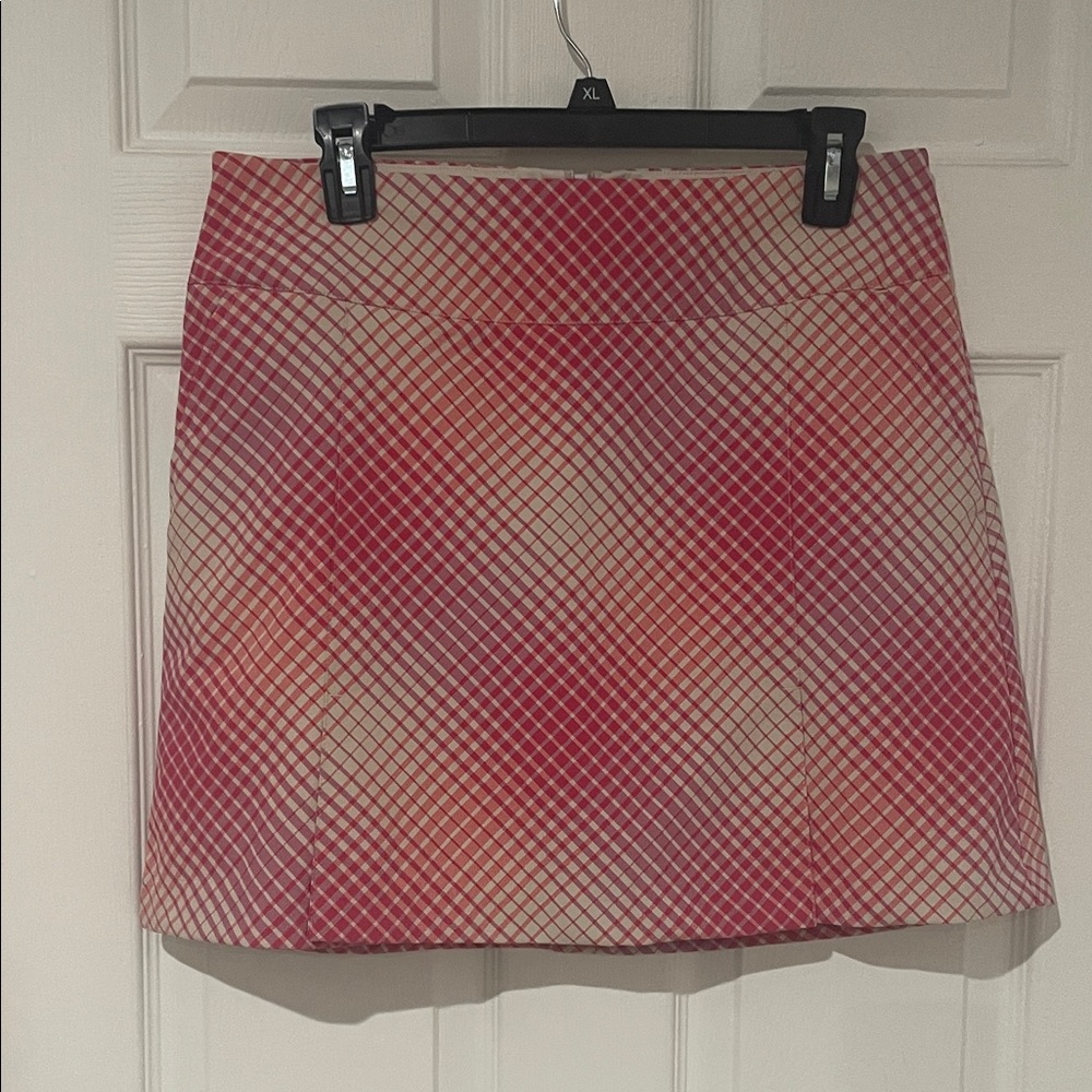 Nike Pink Plaid Mini Skirt
